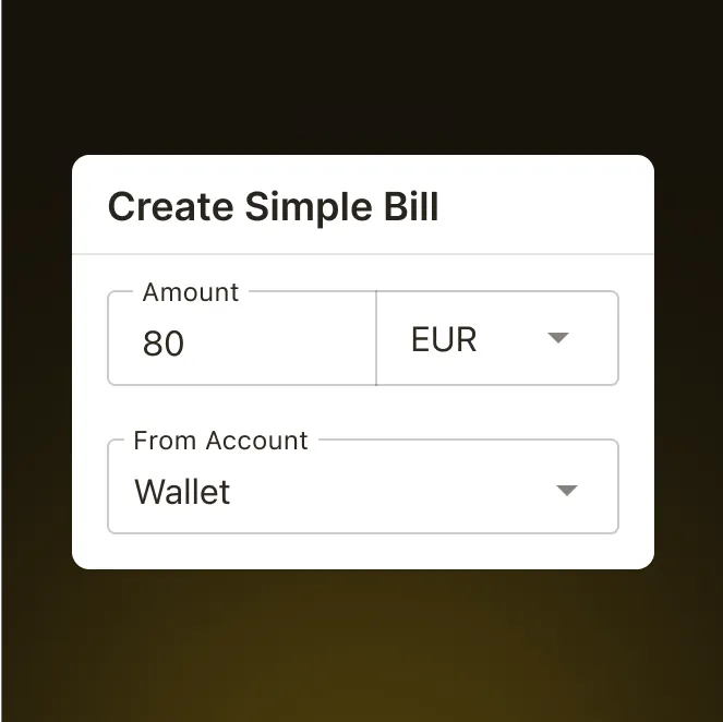 One-time simple bills