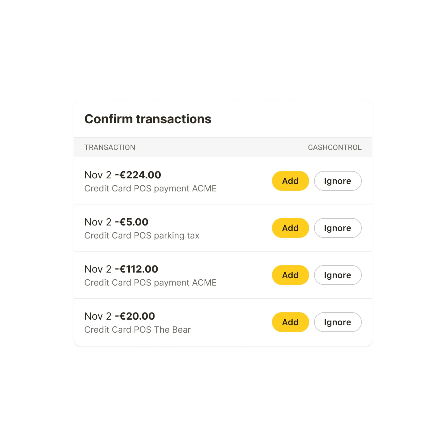 Import Bank Statements